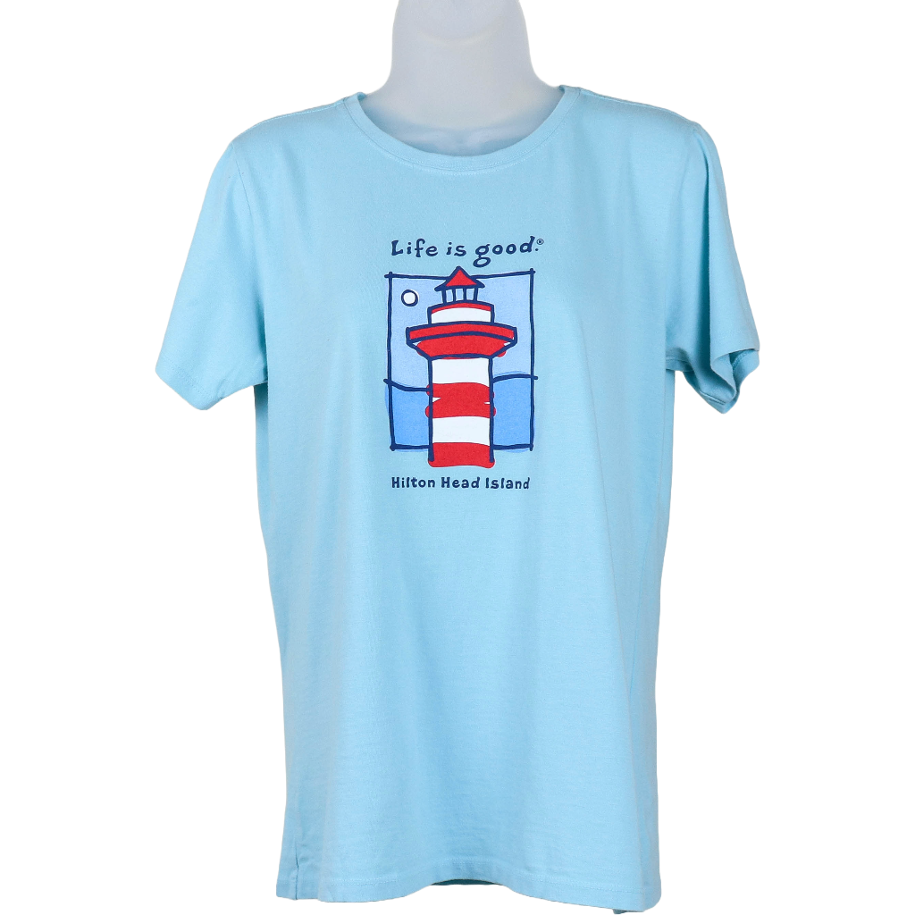 Life Is Good Hilton Head Island Lighthouse Short Sleeve T-Shirt - Women