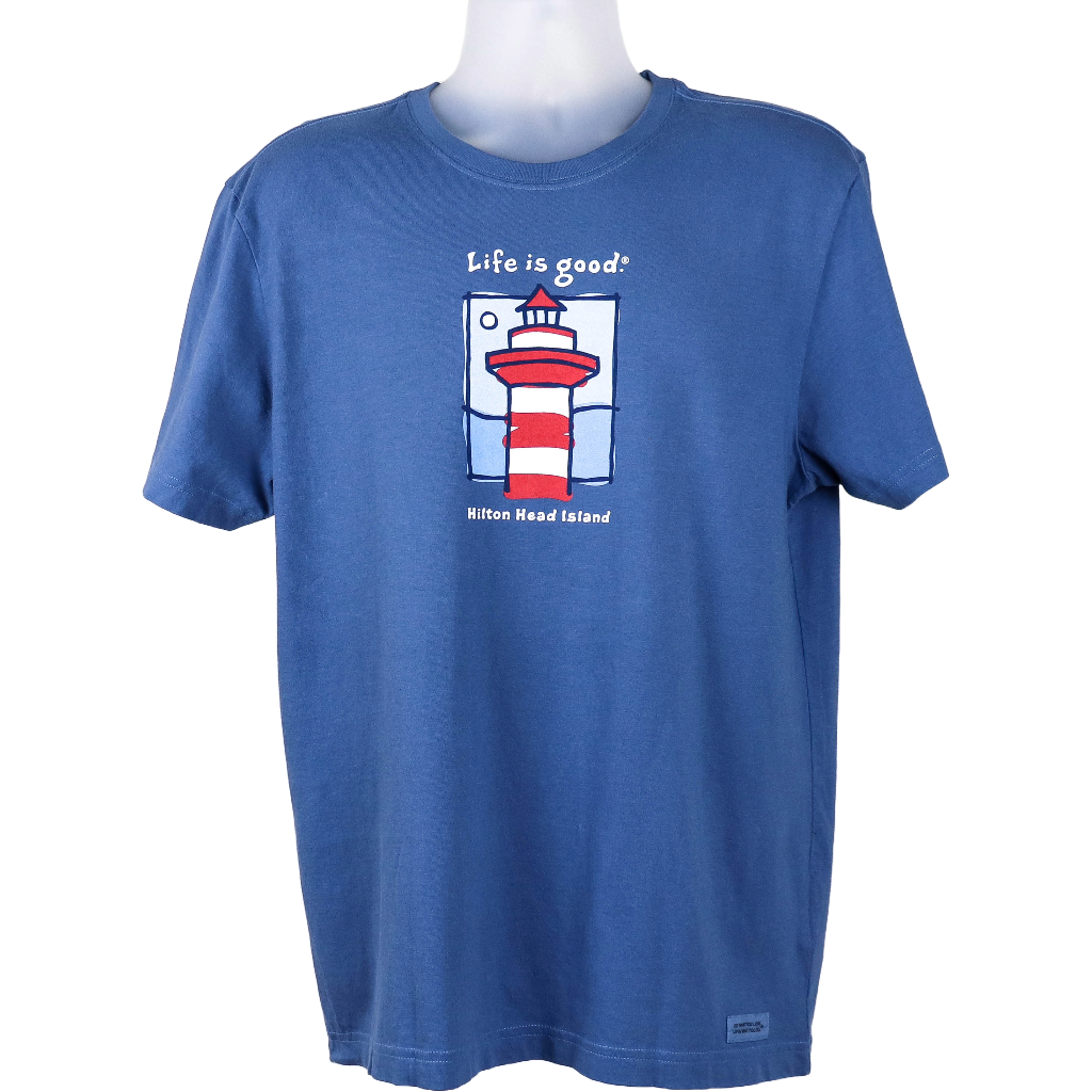 Life Is Good Hilton Head Island Lighthouse Short Sleeve T-Shirt - Men