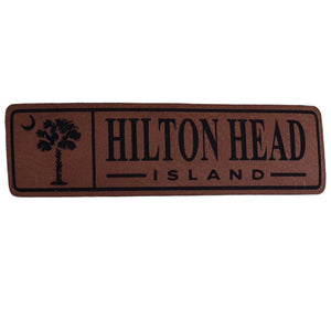 Hilton Head Island 1/4 Zip Sweatshirt with Leather Patch