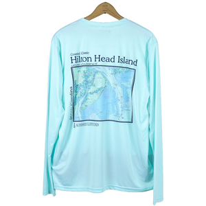 Hilton Head Island Map UPF Long Sleeve T-Shirt