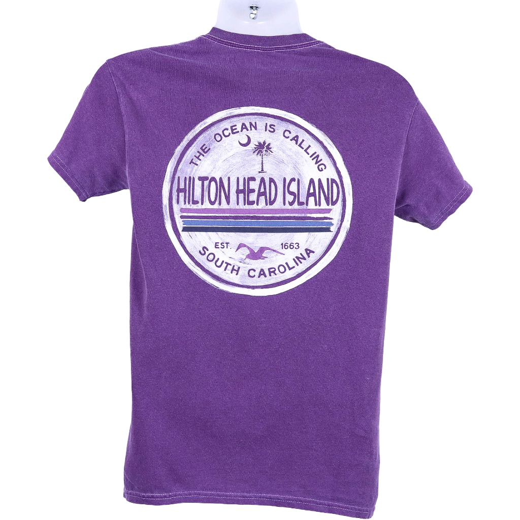The Ocean is Calling Hilton Head Island Palm Moon T-Shirt