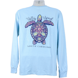 Bubbling Sea Turtle Long Sleeve Hilton Head T-Shirt