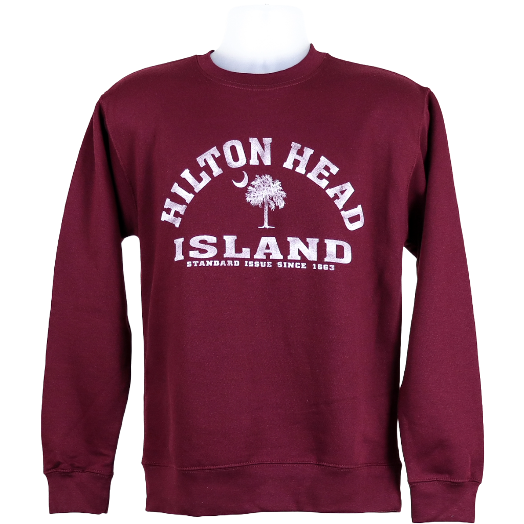 Hilton Head Island Standard Issue Palm Moon Crew Neck Sweatshirt