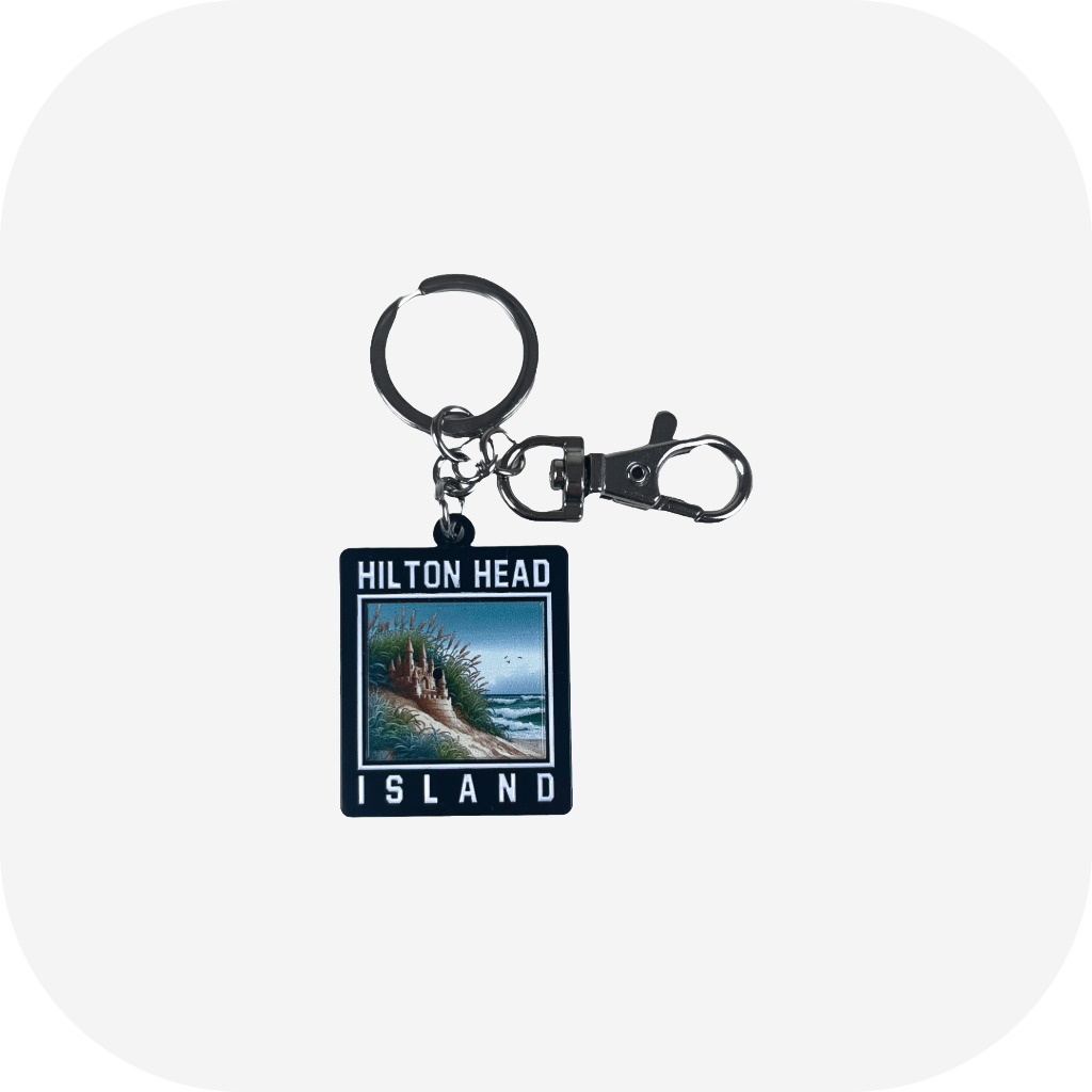 Hilton Head Island Sand Castle Keychain