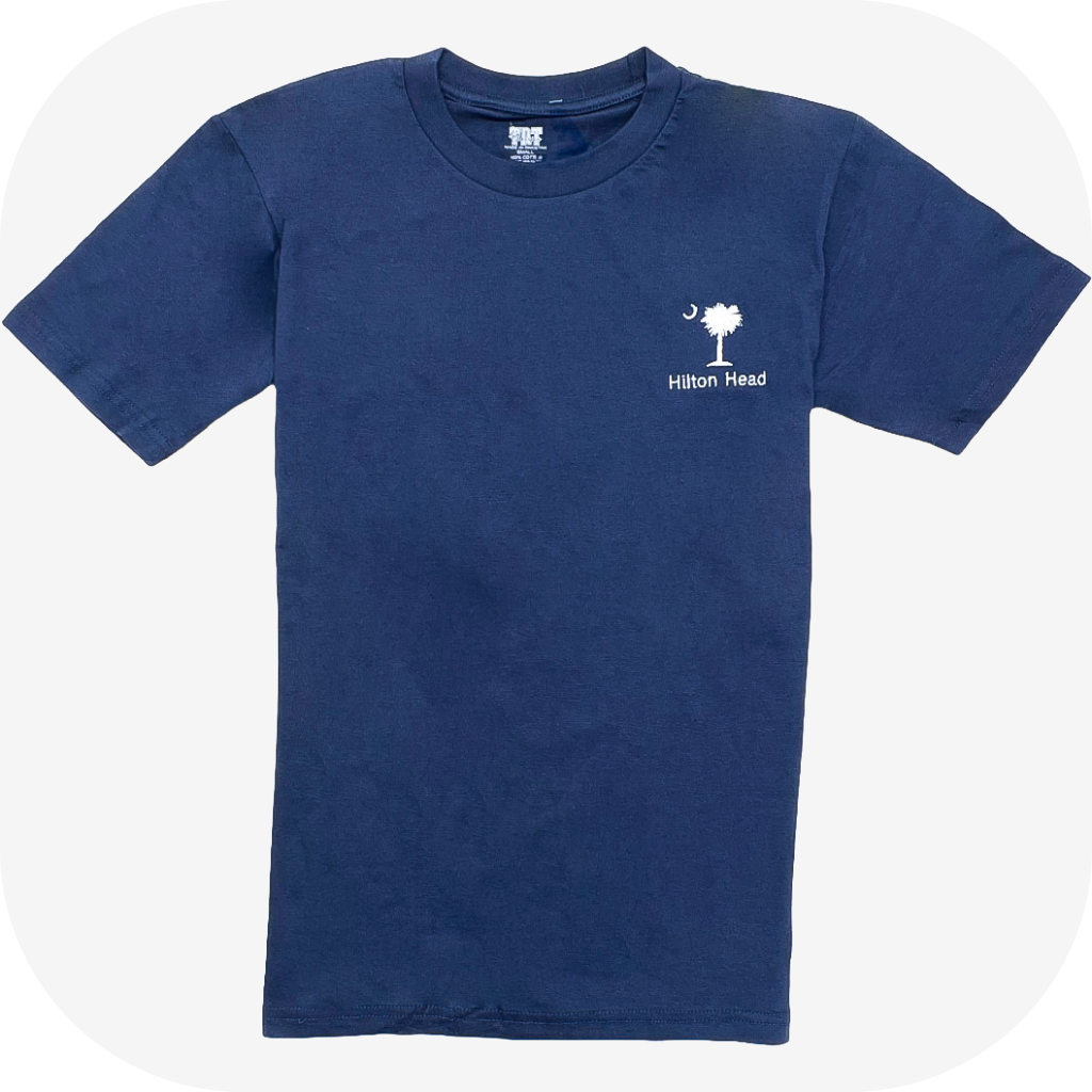 Embroidered Palm Moon Hilton Head Unisex T-Shirt