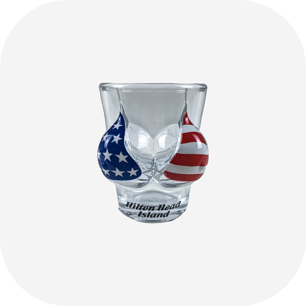 Hilton Head Island American Flag Bikini Shot Glass