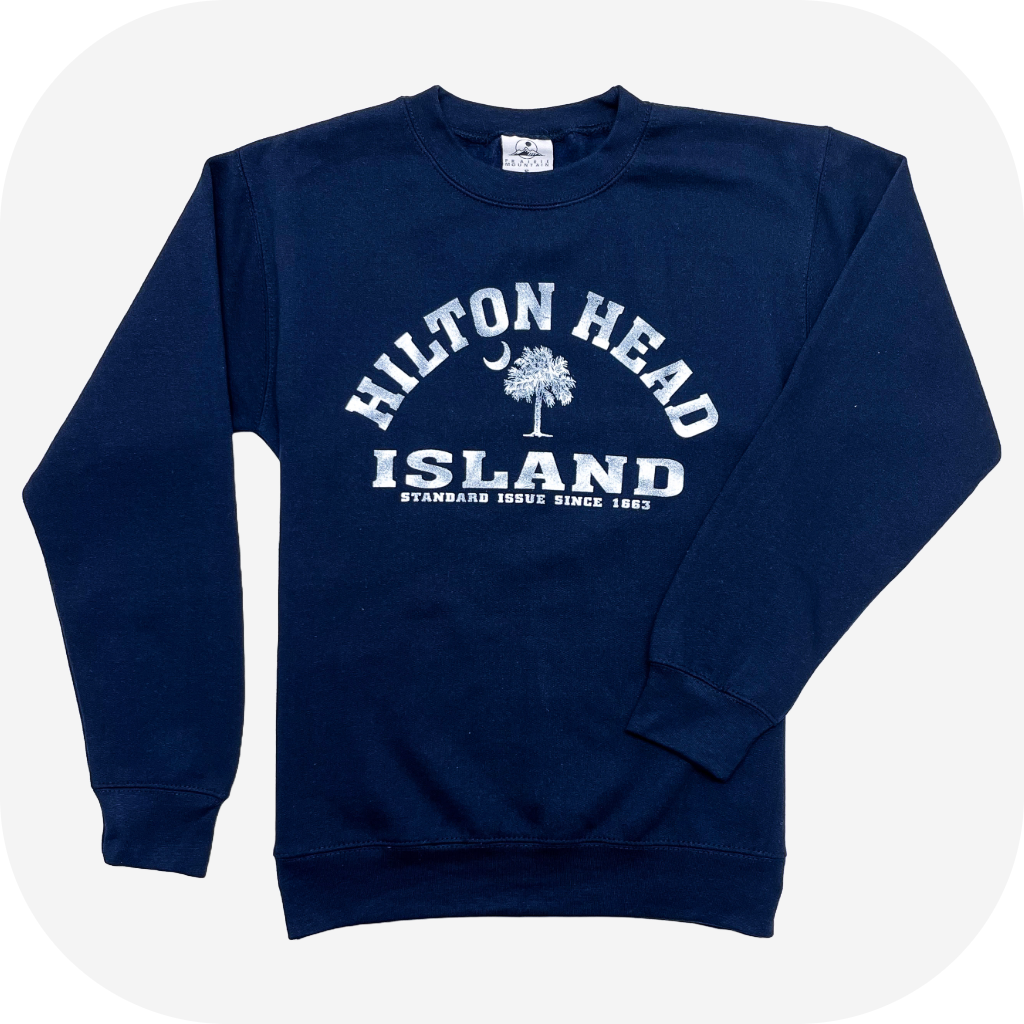 Hilton Head Island Standard Issue Palm Moon Crew Neck Sweatshirt