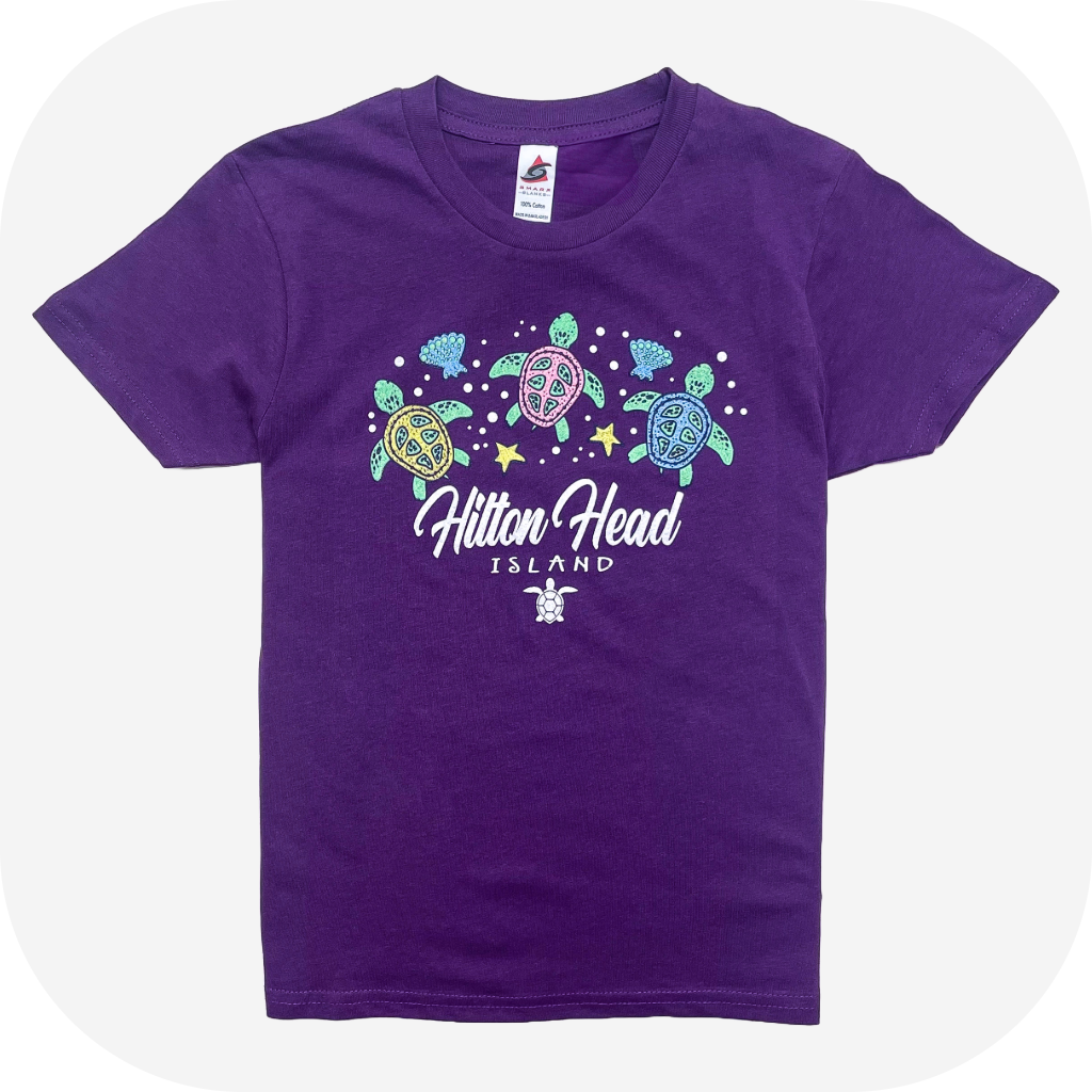 Youth Hilton Head Island Darling Turtle Glow-In-The-Dark T-Shirt