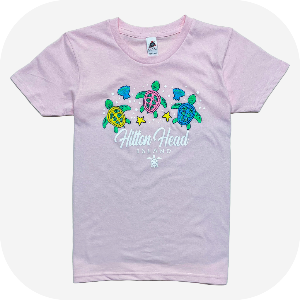 Youth Hilton Head Island Darling Turtle Glow-In-The-Dark T-Shirt