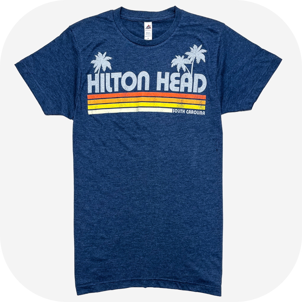 Bueller Stripe Palm Hilton Head T-Shirt