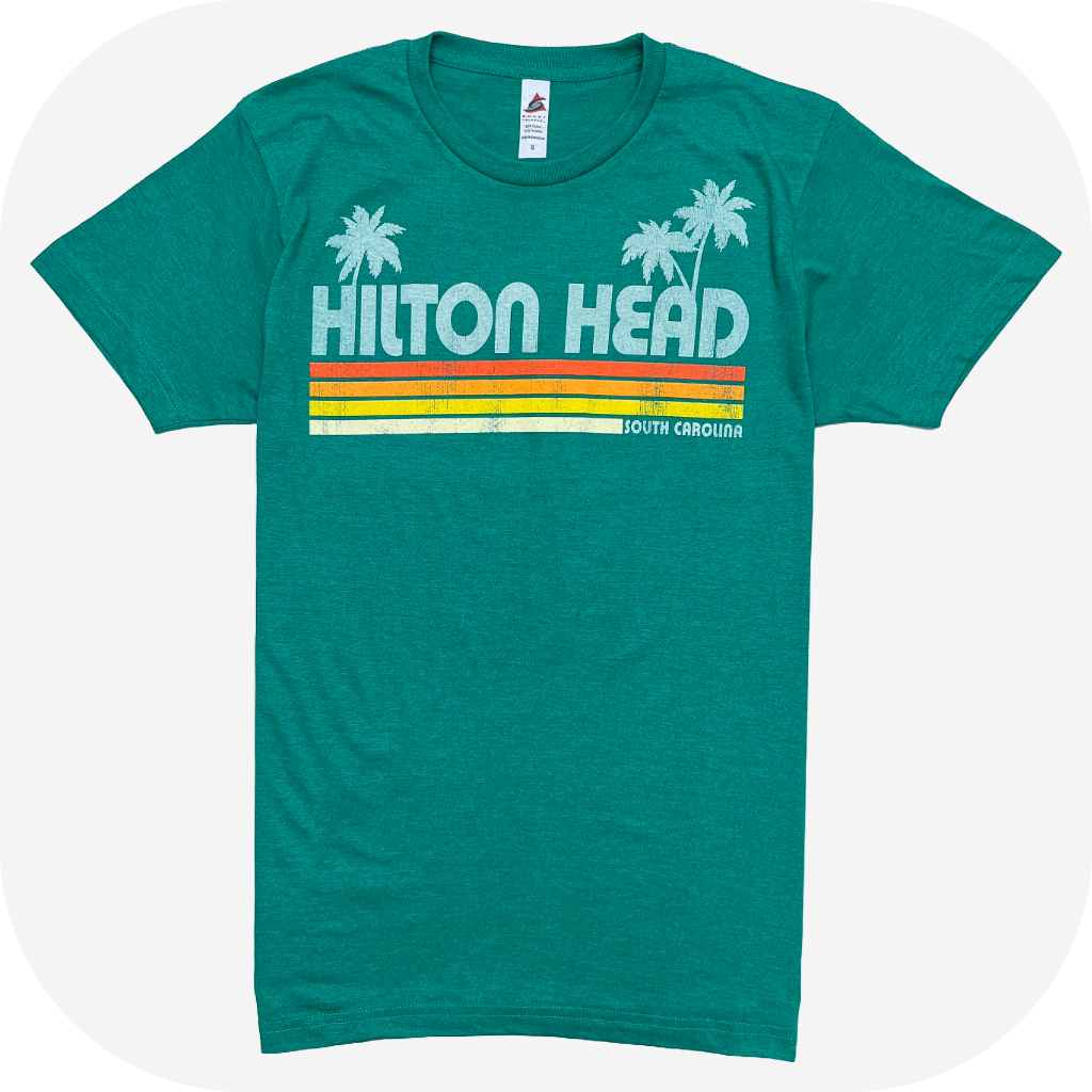 Bueller Stripe Palm Hilton Head T-Shirt