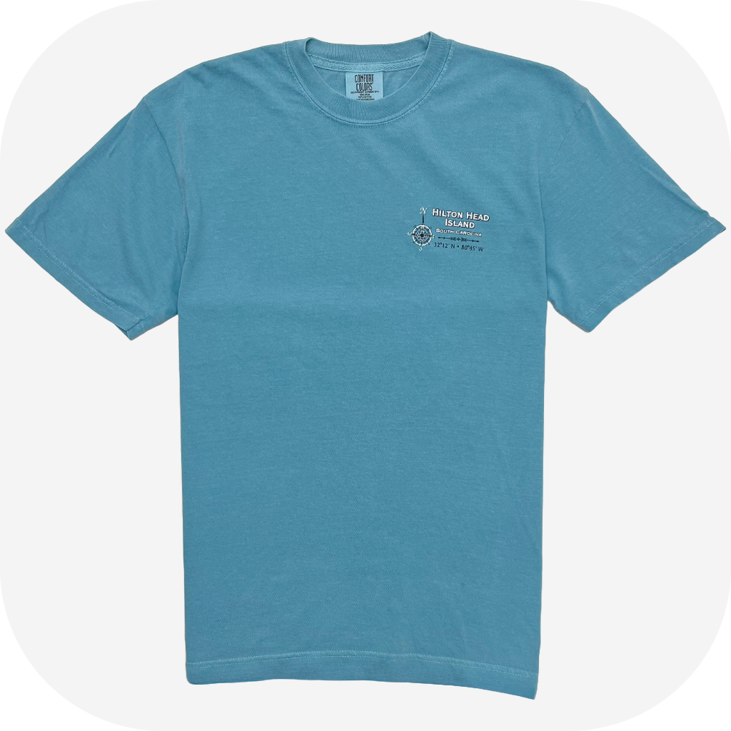 Hilton Head Island Floating Map T-Shirt