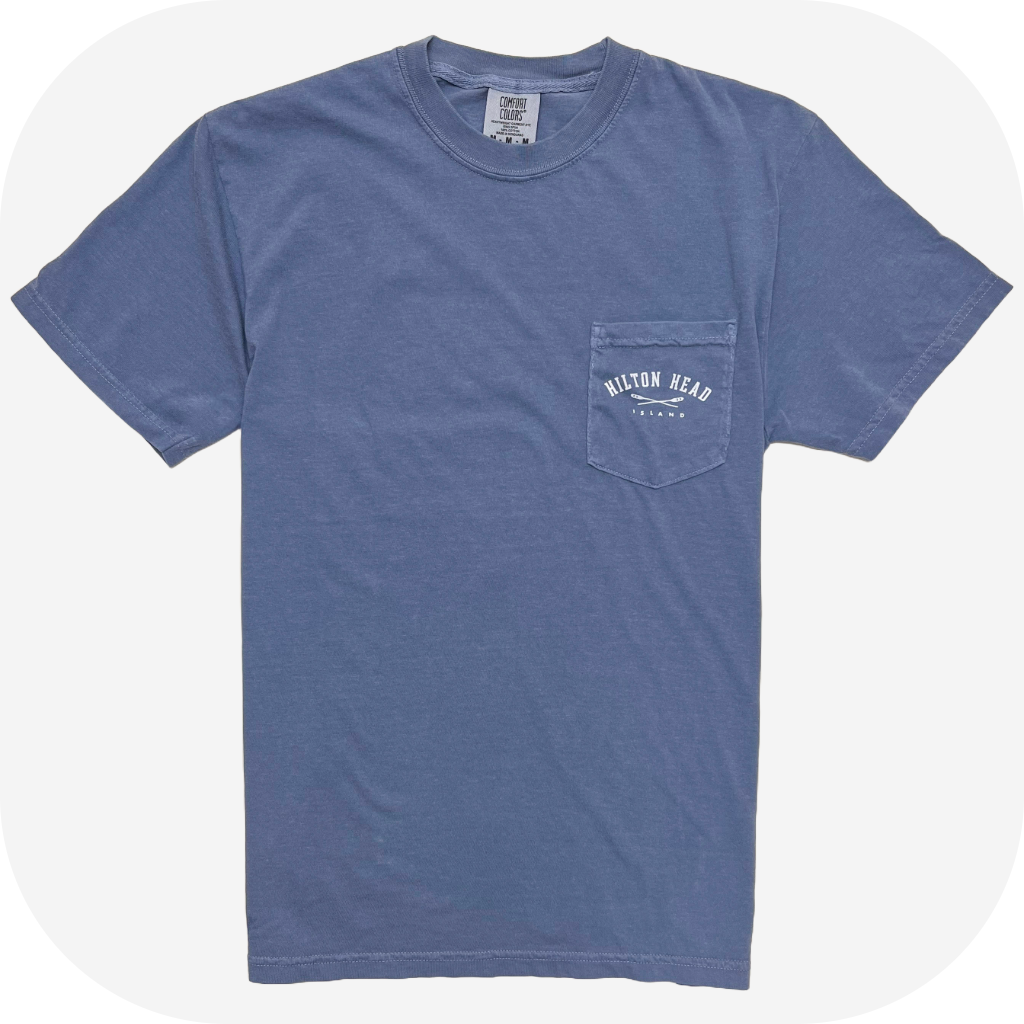 Hilton Head Island Vintage Pocket Arch Oars T-Shirt