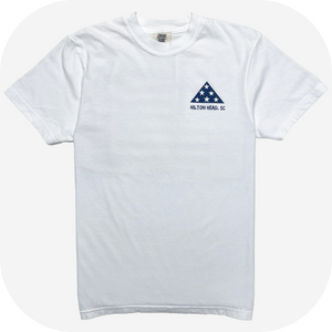 Hilton Head SC Driftwood American Flag Tee