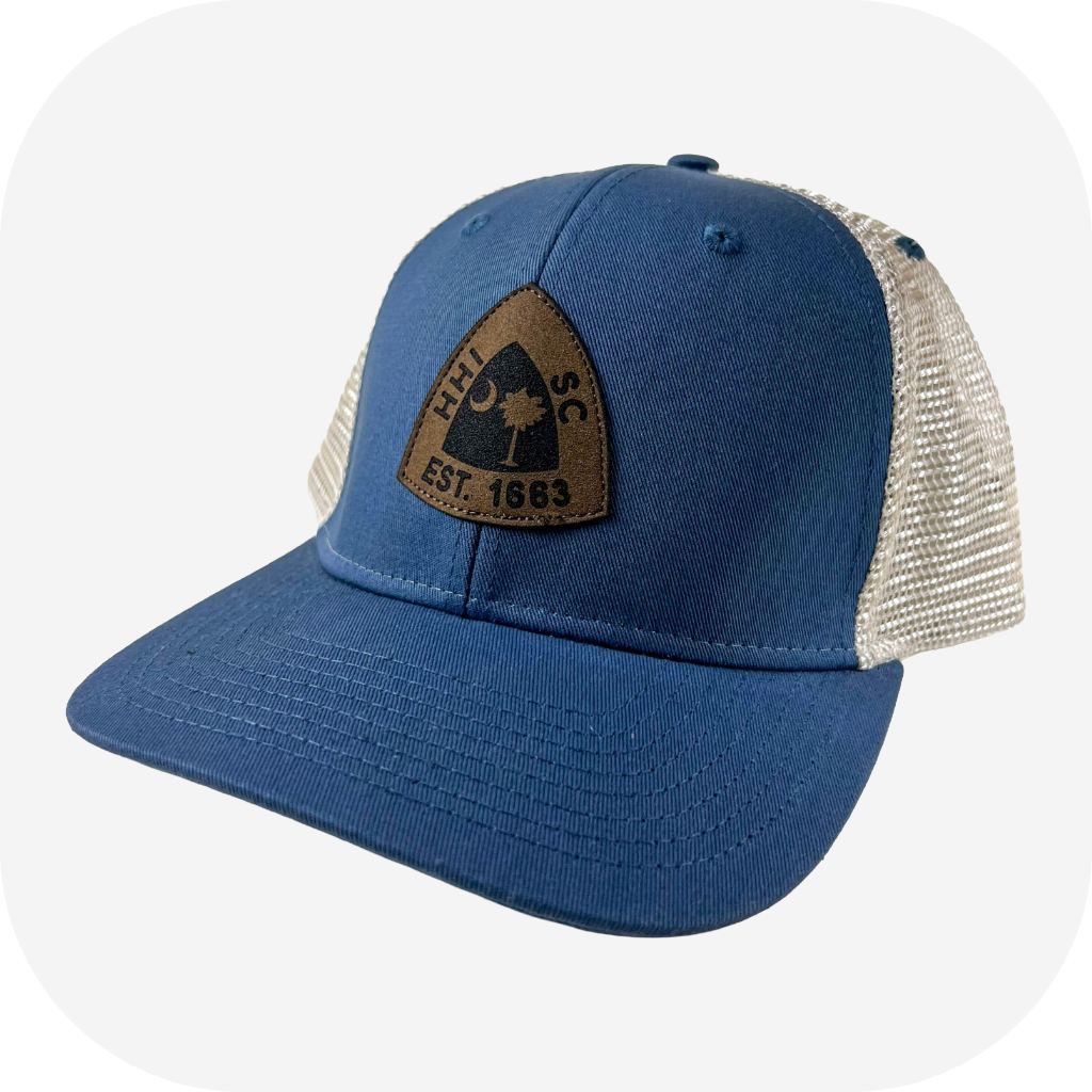 HHI Palm and Moon Leather Patch Hat