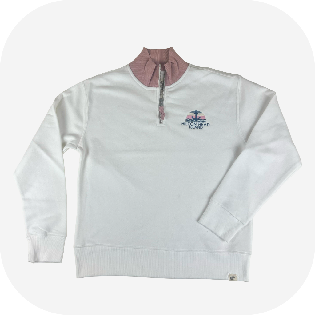 Hilton Head Island Women's Embroidered Anchor 1/4 Zip