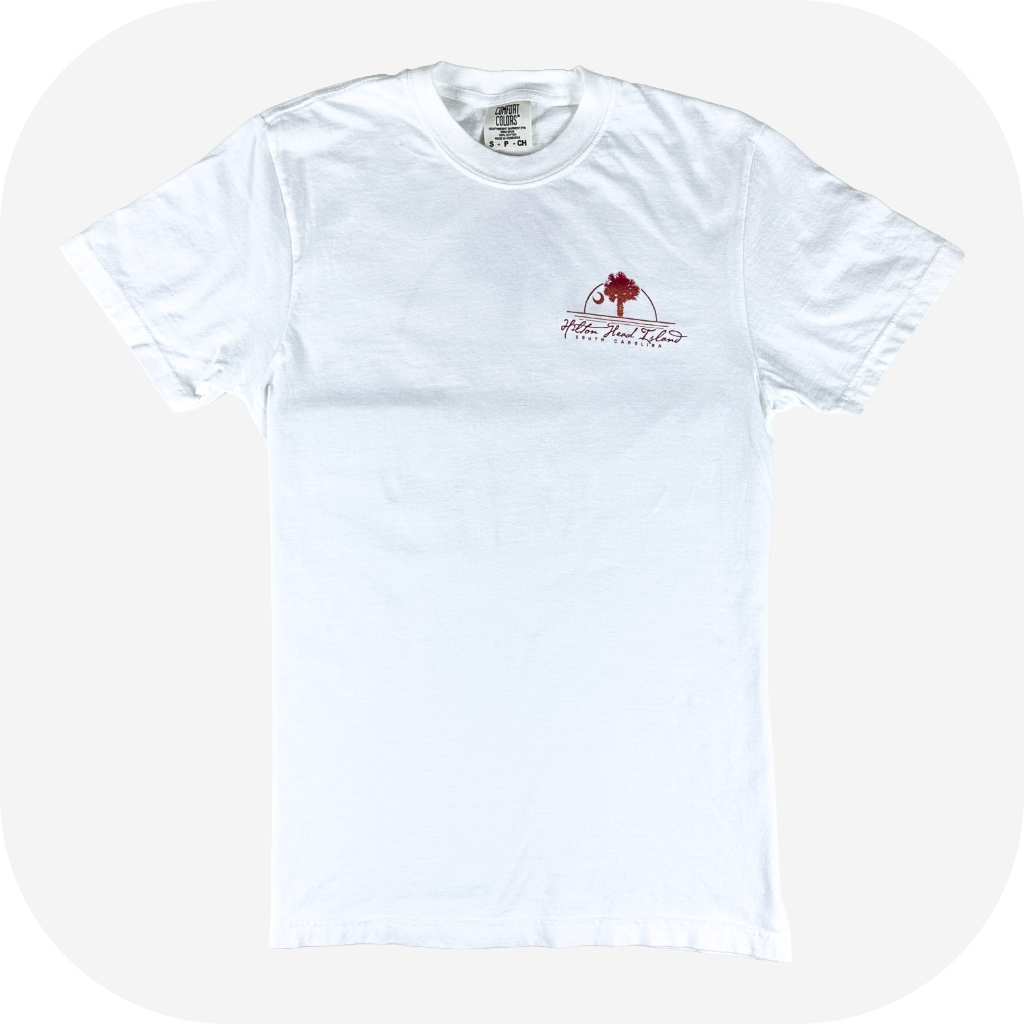 Hilton Head Island Old Bae Palm and Moon T-Shirt