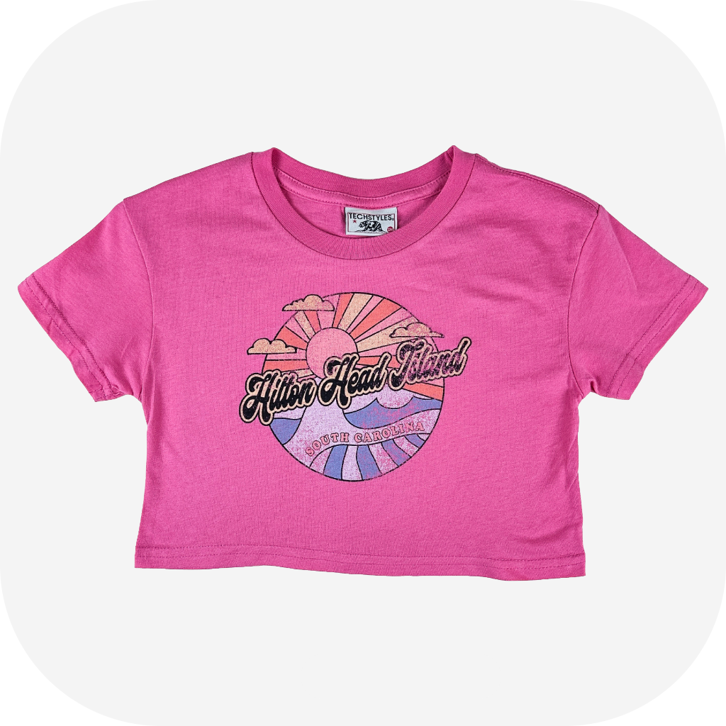 Youth Hilton Head Groovy Crop Tee