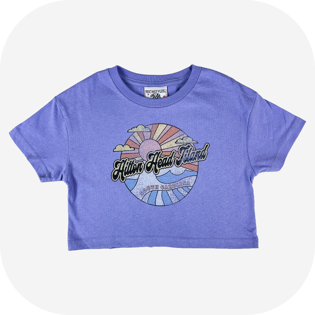 Youth Hilton Head Groovy Crop Tee