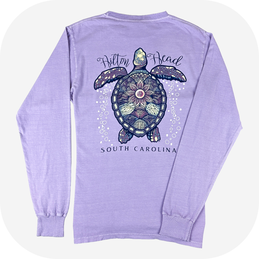 Bubbly Sea Turtle Long Sleeve T-Shirt