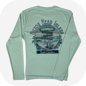 Injunction Beach Sign UPF Long Sleeve T-Shirt