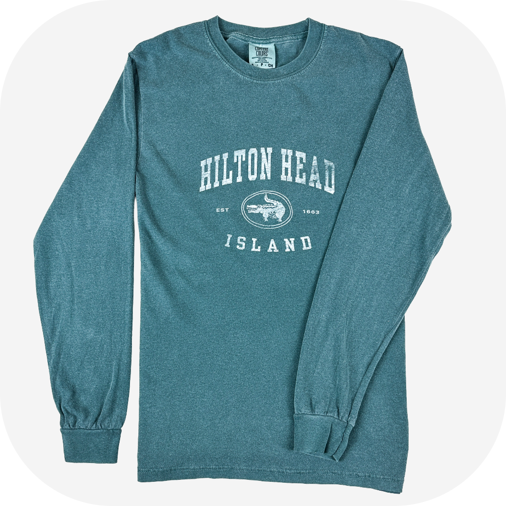 Vintage Hilton Head Island Gator Long Sleeve T-Shirt