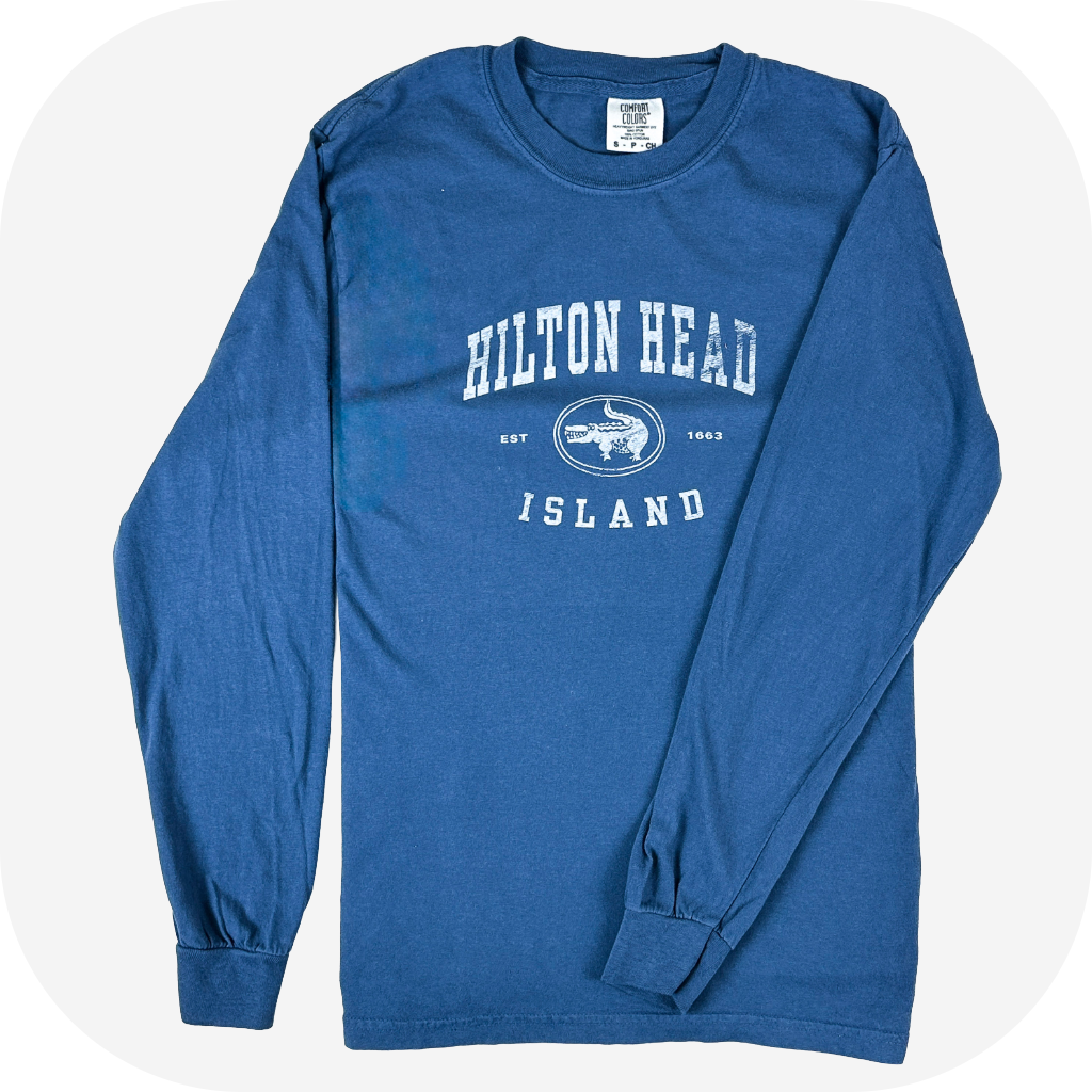 Vintage Hilton Head Island Gator Long Sleeve T-Shirt