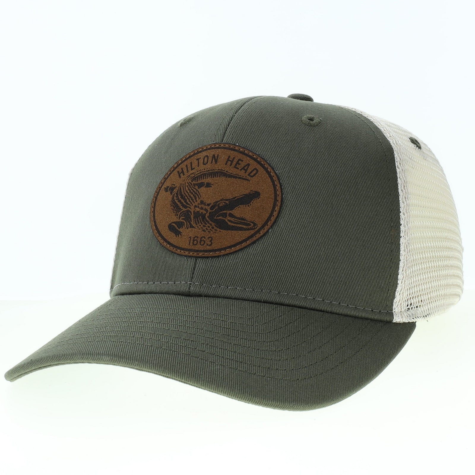 Hilton Head Gator Leather Patch Mesh Cap