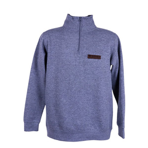 Hilton Head Island 1/4 Zip Sweatshirt with Leather Patch