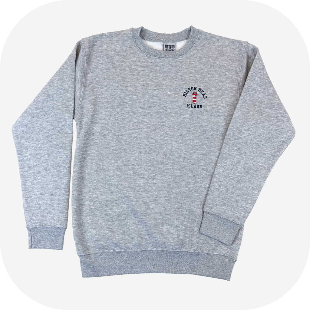 Embroidered Lighthouse Hilton Head Island Crewneck