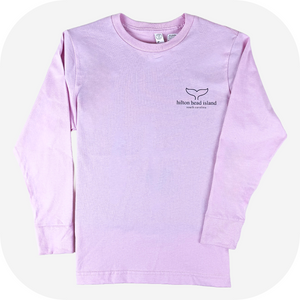 Youth Hilton Head Outline Fluke Long Sleeve T-Shirt
