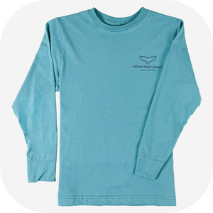 Youth Hilton Head Outline Fluke Long Sleeve T-Shirt