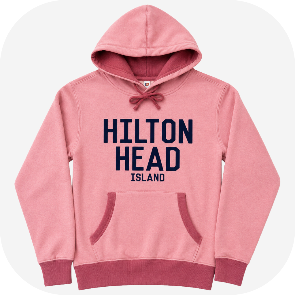 Hilton Head Island Contrast Pull Hooded Sweatshirt