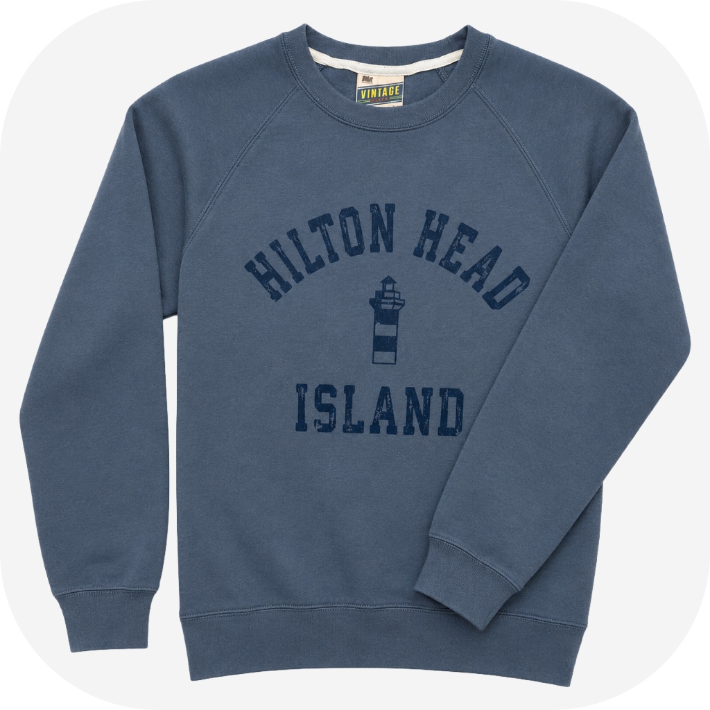 Vintage Hilton Head Island Fleece Lighthouse Sweatshirt