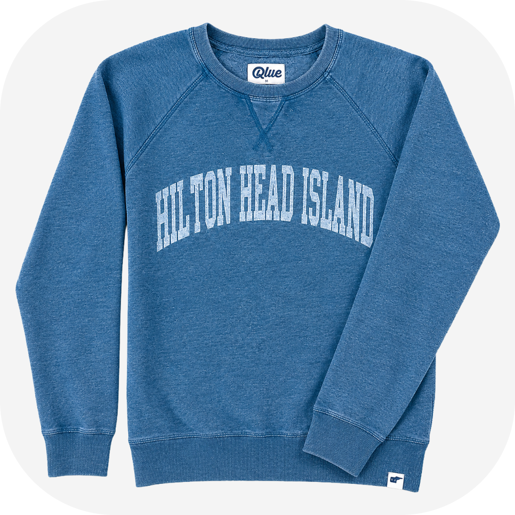Hilton Head Arch Chelsea Burnout Crew Neck Sweatshirt