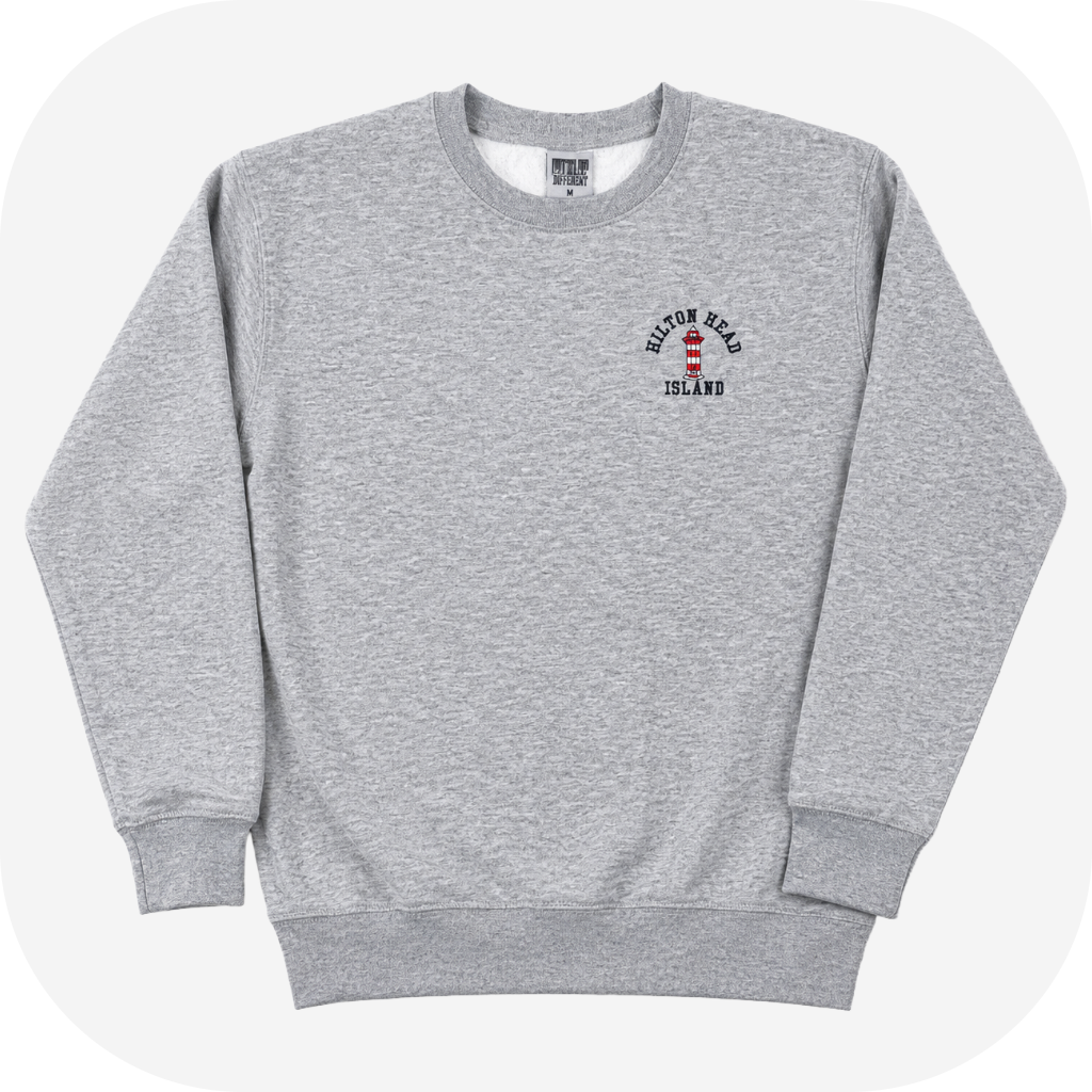Embroidered Lighthouse Hilton Head Island Crewneck