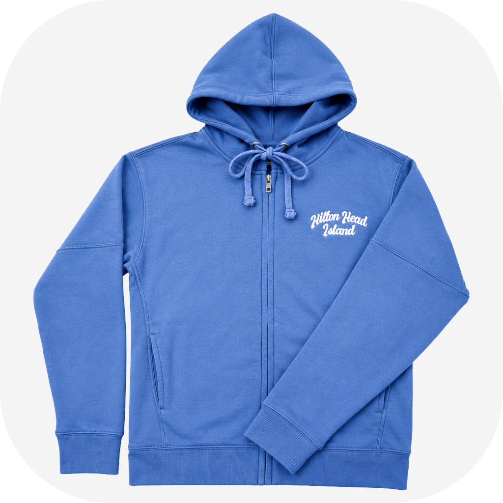 Hilton Head Women's Vintage Fleece Full Zip Sweatshirt