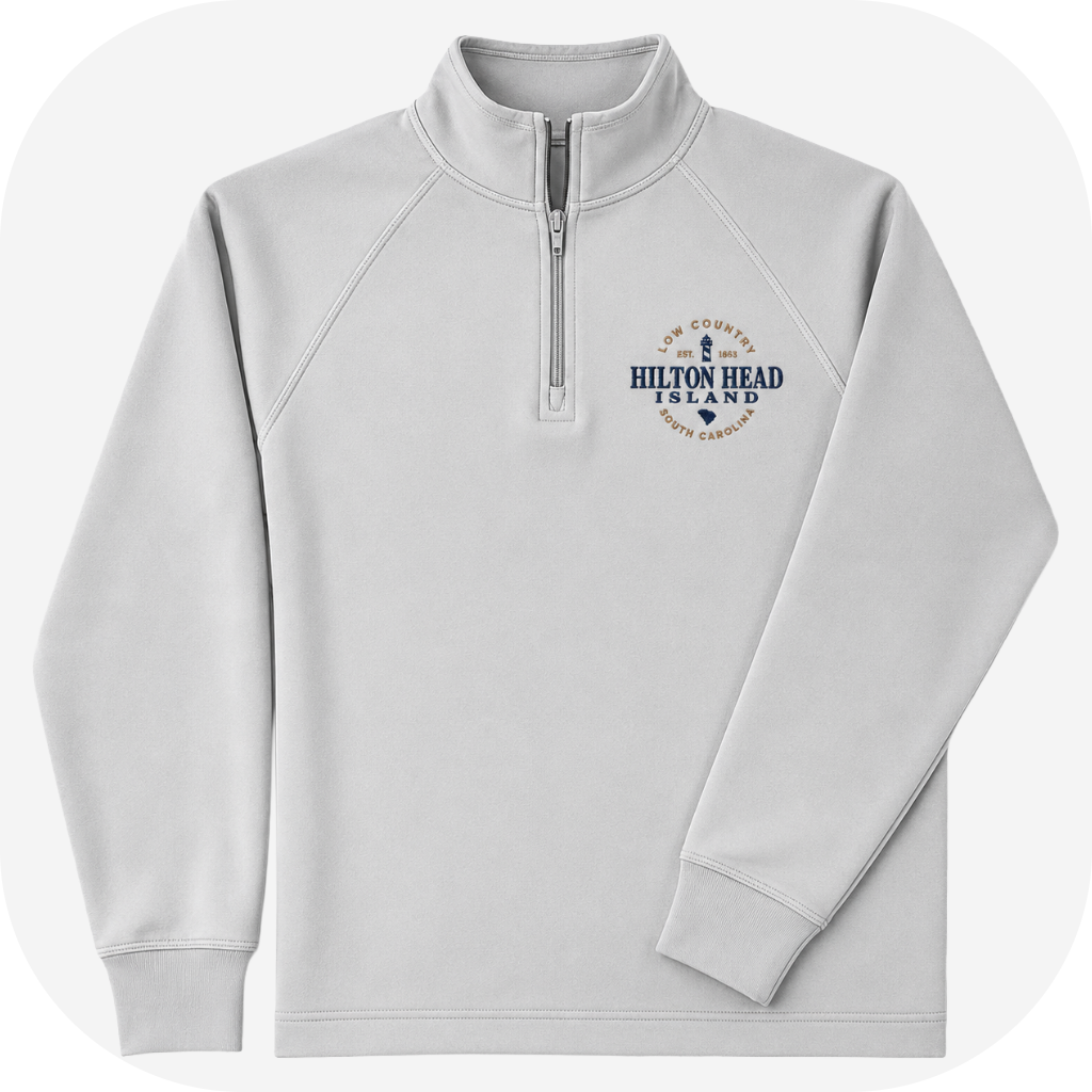 Hilton Head Round Out Lighthouse 1/4 Zip Sweatshirt