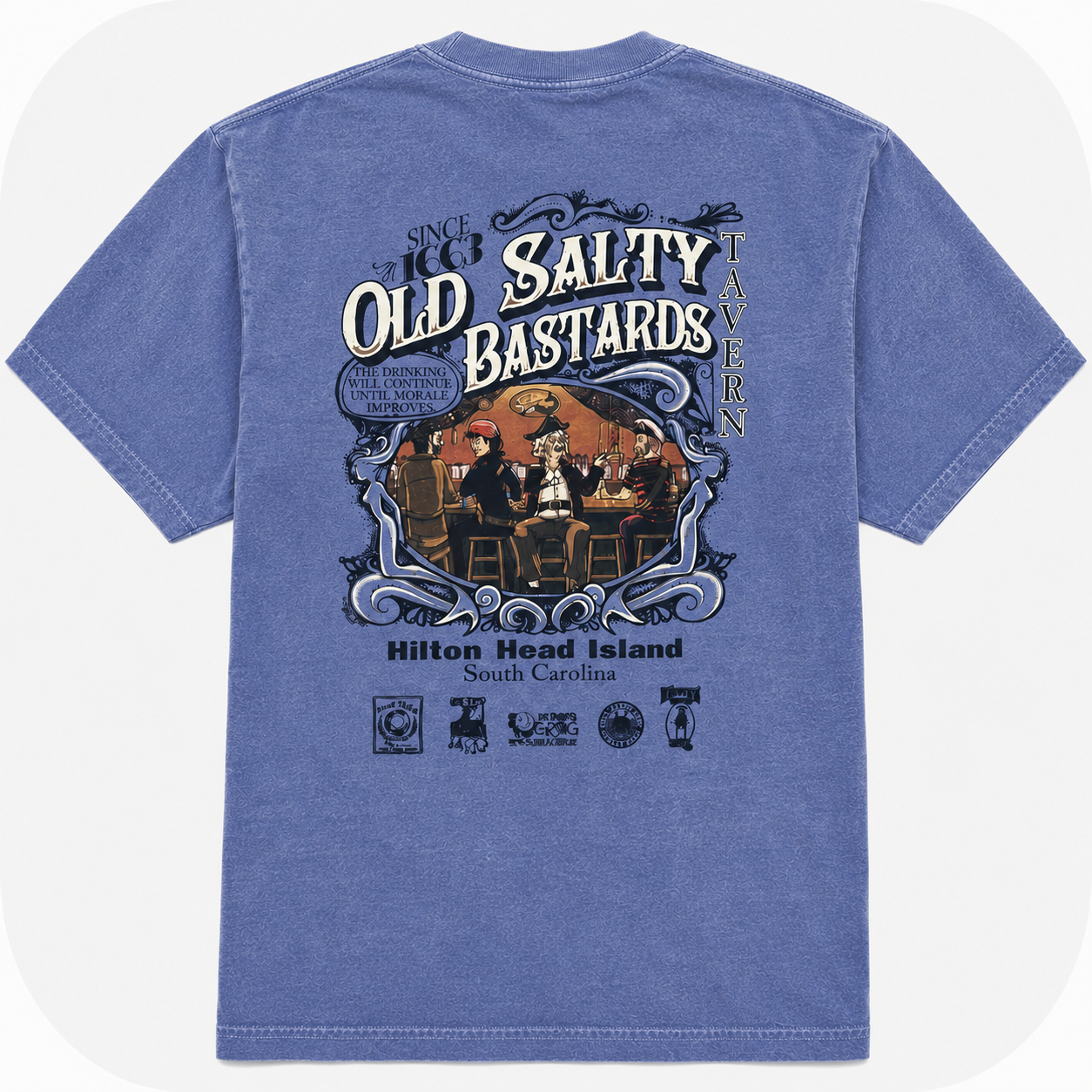 Vintage Old Salty Bastards Tavern Hilton Head T-Shirt