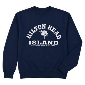 Hilton Head Island Standard Issue Palm Moon Crew Neck Sweatshirt