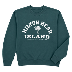 Hilton Head Island Standard Issue Palm Moon Crew Neck Sweatshirt