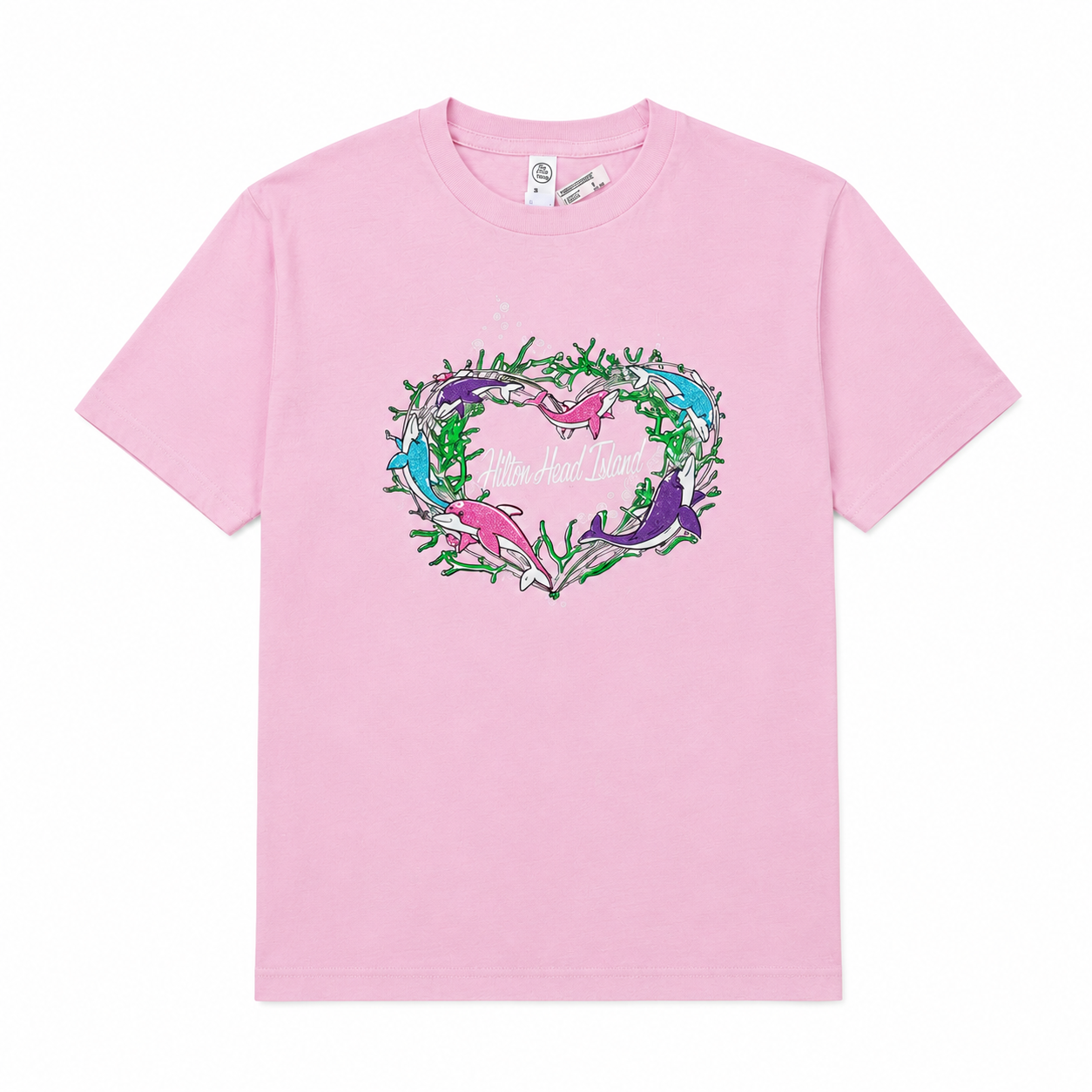 Youth Hilton Head Rosey Posey Dolphin Glow-In-The-Dark T-Shirt