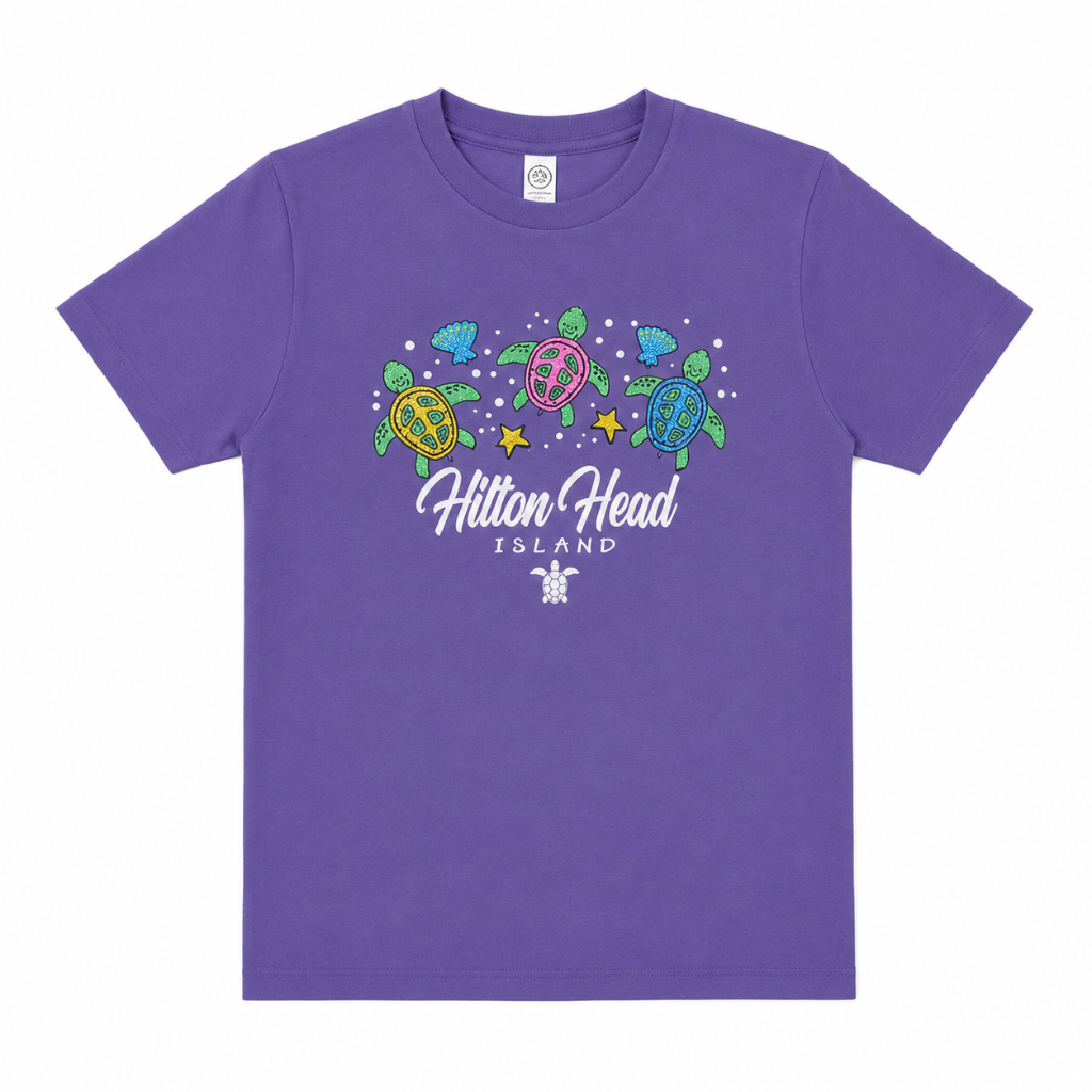 Youth Hilton Head Island Darling Turtle Glow-In-The-Dark T-Shirt
