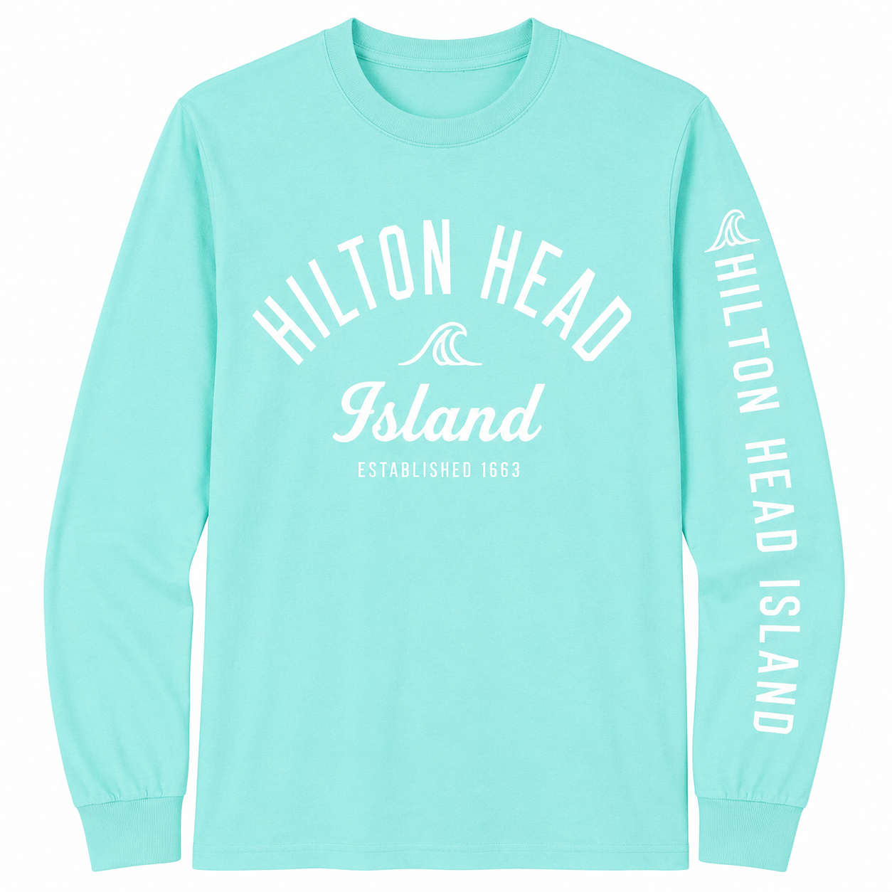 Rhombus Wave Hilton Head Island Long Sleeve T-Shirt