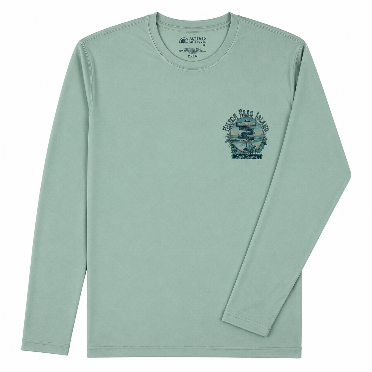 Hilton Head Island Injunction Beach Sign UPF Long Sleeve T-Shirt
