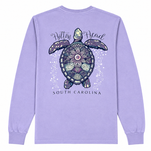 Hilton Head Bubbly Sea Turtle Long Sleeve T-Shirt