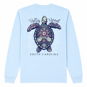 Hilton Head Bubbly Sea Turtle Long Sleeve T-Shirt