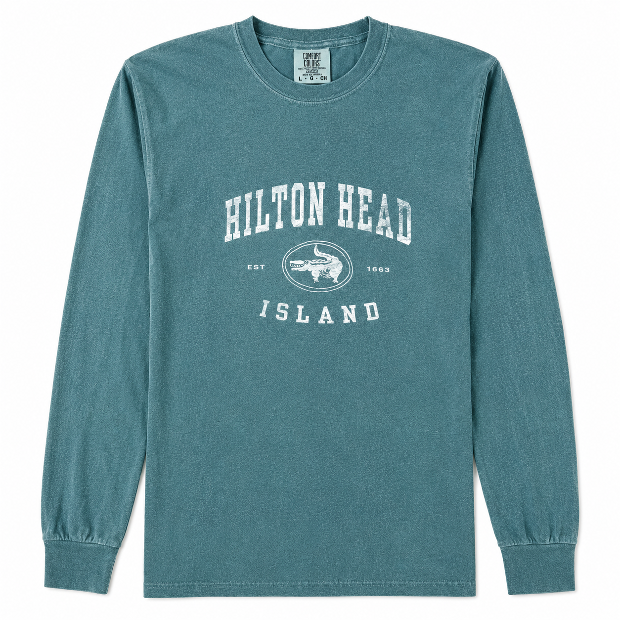 Vintage Hilton Head Island Gator Long Sleeve T-Shirt