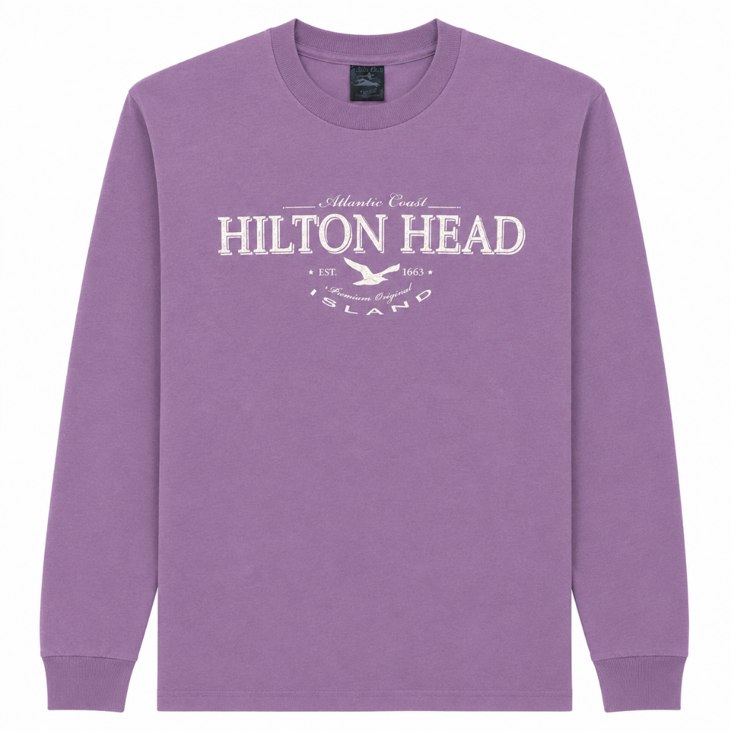 Hilton Head Island Seagull Long Sleeve T-Shirt