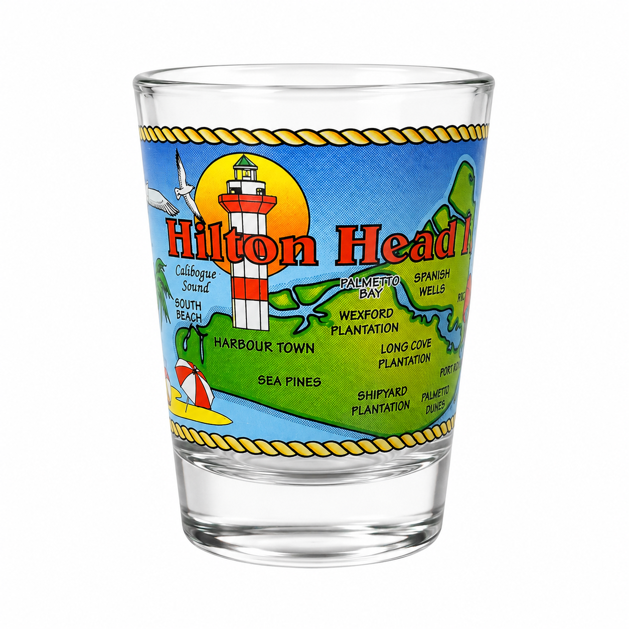 Hilton Head Island Map Shot Glass